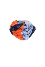 Ivko Intarsia Scarfe Abstract Pattern blue/orange wash
