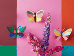 Studioroof Medium Insects Lily Butterfly Wall Decoration