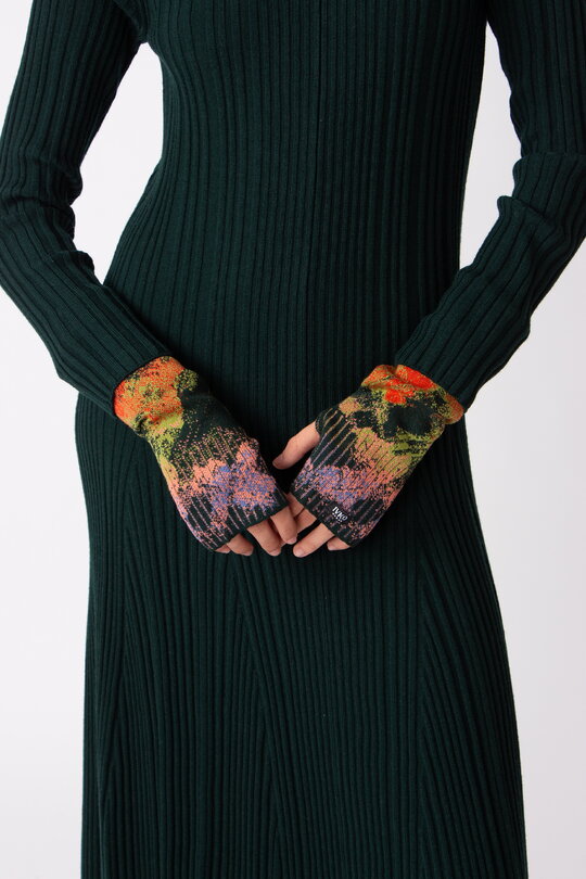 Wrist Warmers, Camouflage Pattern Anthracite