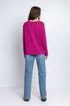 T-Shirt, V-Neck - Magenta