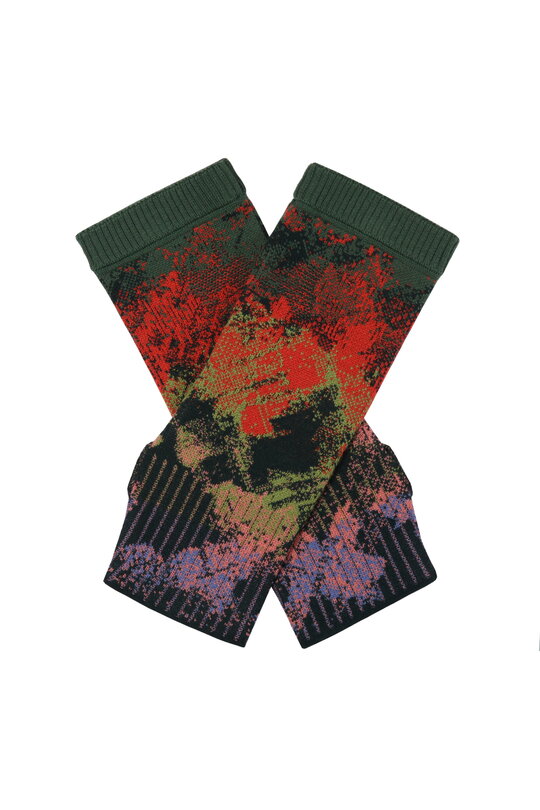 Wrist Warmers, Camouflage Pattern Anthracite