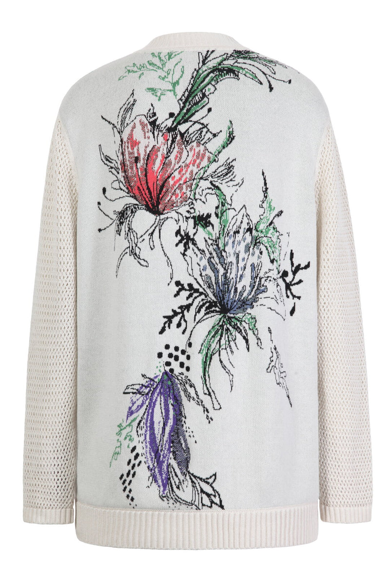Jacquard Jacket with Zip, Seabed Motif