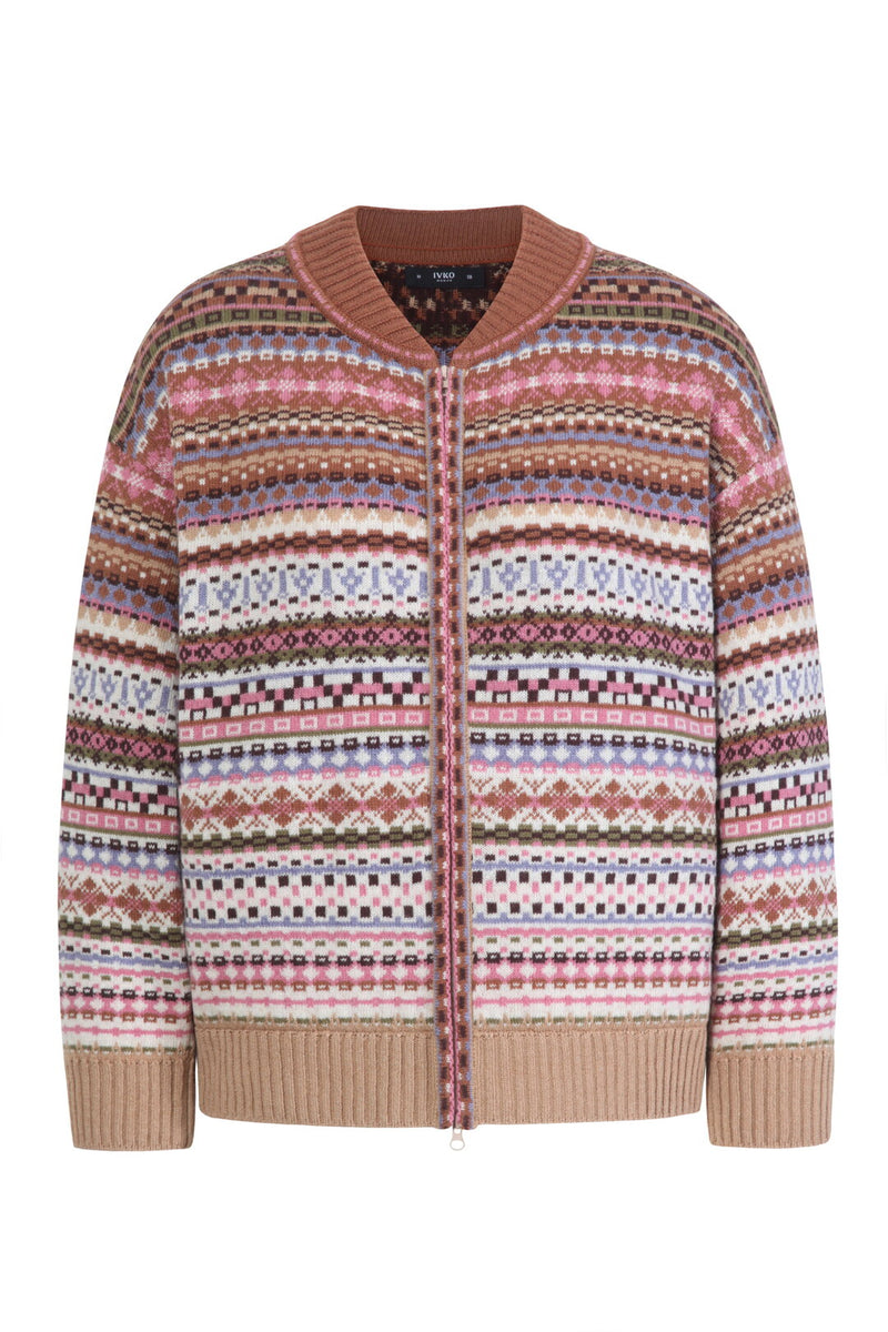 Zip Jacket, Stripe Pattern