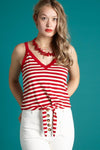 King Louie Isa Knot Cami Top Chilli Red - Three Bears  #threebearsperth