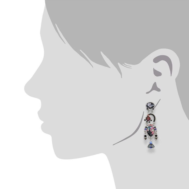 Yoolies Carnival Long Length Stud Earrings - Three Bears  #threebearsperth