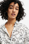 Desigual Hand Drawn Print Shirt