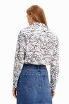 Desigual Hand Drawn Print Shirt