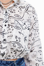 Desigual Hand Drawn Print Shirt