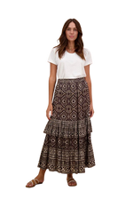 Ruby Yaya Aztec Skirt Brown Wash