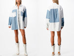Miss Me Patched Woven Denim Jacket