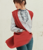 Bariloche Country Knit Vest Red Wash