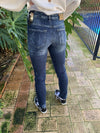 Zhrill Leona Button Blue Grunge Denim - Three Bears Coastal Urban