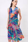 Ivko Wrap Dress Tropical Motif - Three Bears  #threebearsperth