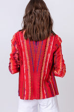 Ivko Jacket in African Pearls Red Wash