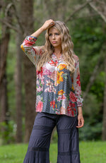 Cienna Designs Tiger Lily Silk Blend Shirt - Restocked